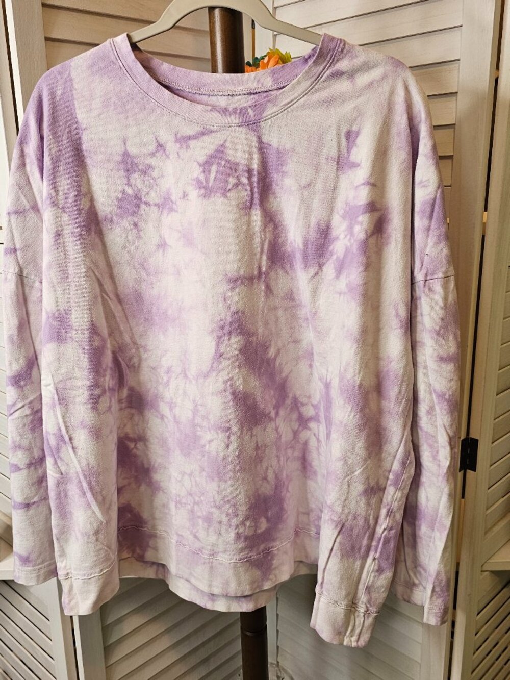 Time and Tru Plus Size XXL (20) Purple Tie Dye Sweatshirt